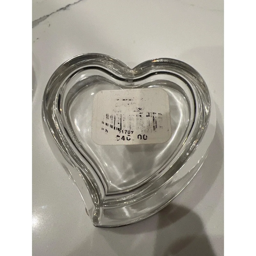 Vintage Lenox Crystal Heart Pearl Diamond Trinket‎ Jewelry Keepsake Gift Box